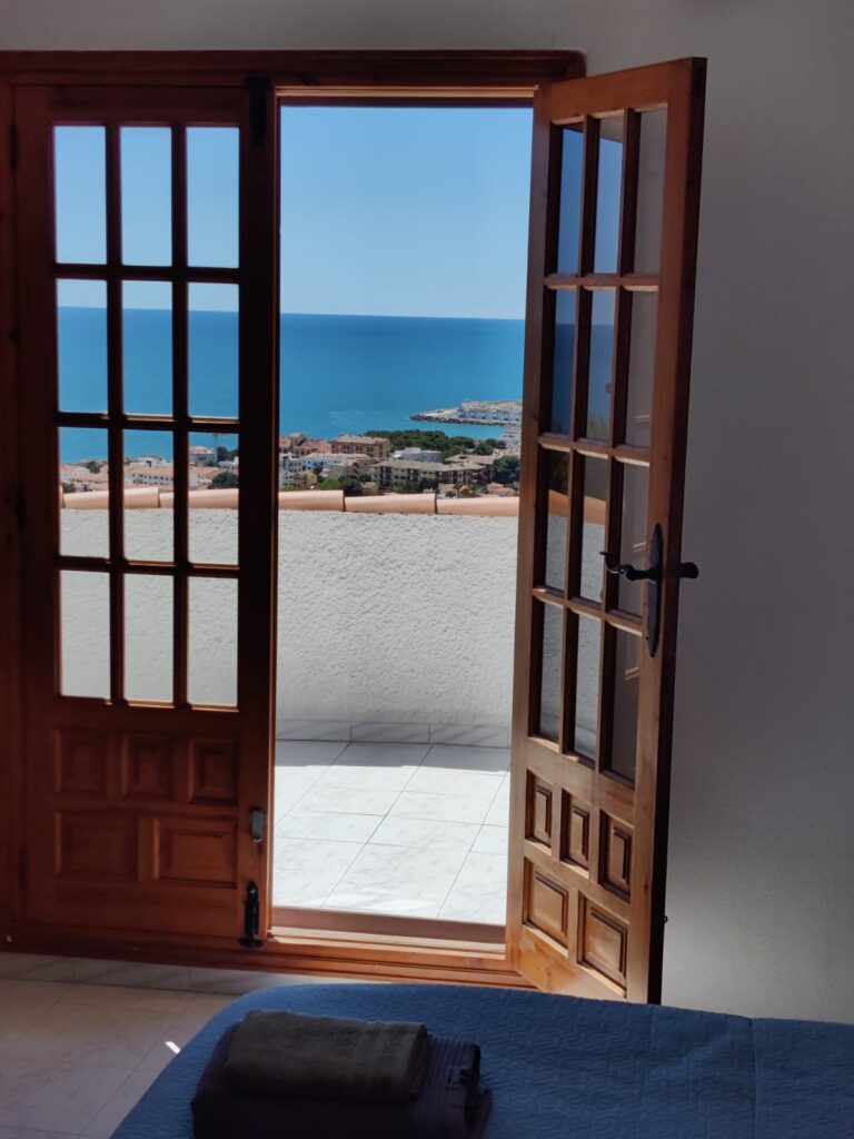 View from bedroom 1 with terrace